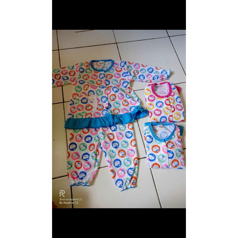 3 pcs stelan bayi perempuan/3pcs stelan bayi laki laki