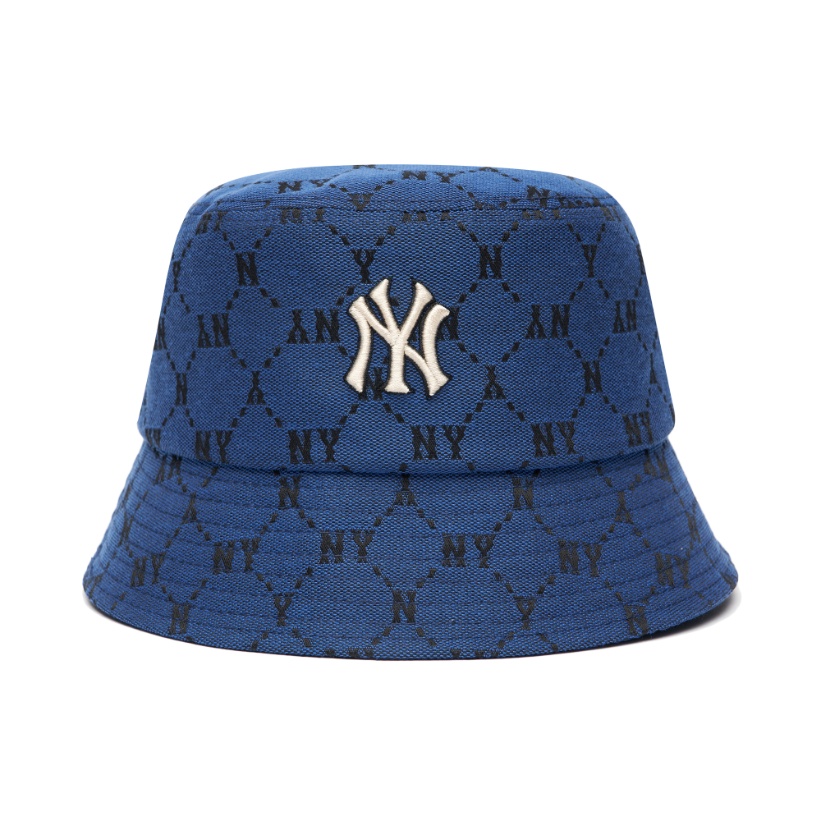 MLB NY Yankees Monogram Dia Jacquard Bucket Hat D.Blue