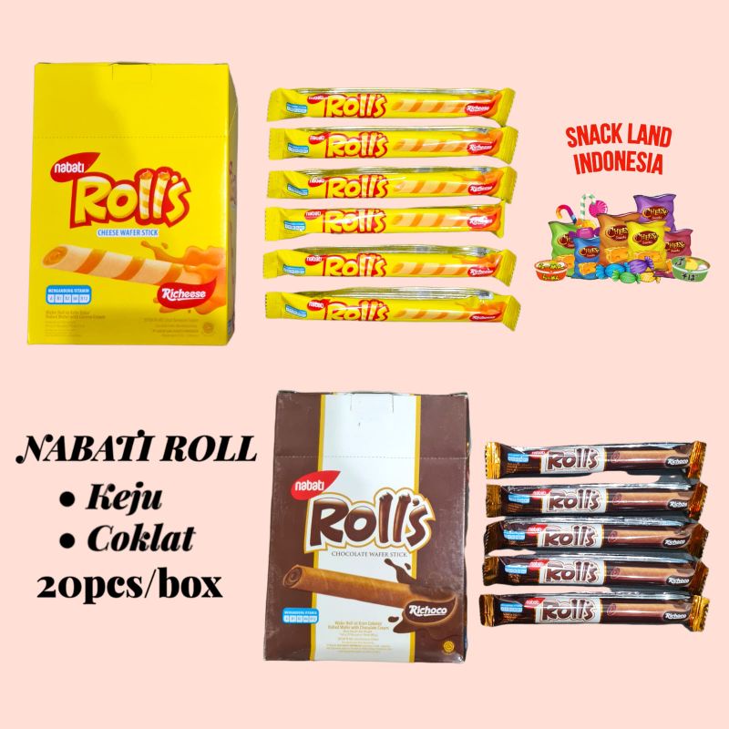 

[Promo] Nabati Roll Keju dan coklat per Box (20 x 8gr)