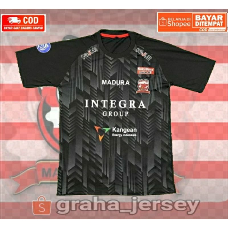 Jersey Madura United FC Away 2021 - 2022 BRI Liga 1 Hitam Terbaru Lokal