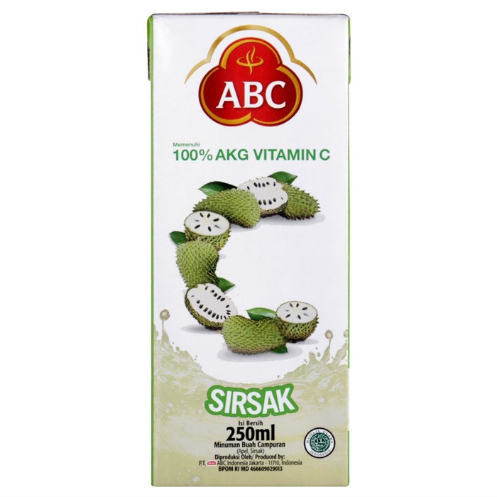 Jus ABC Soursop/Sirsak TBA 250ml (1 Kotak)