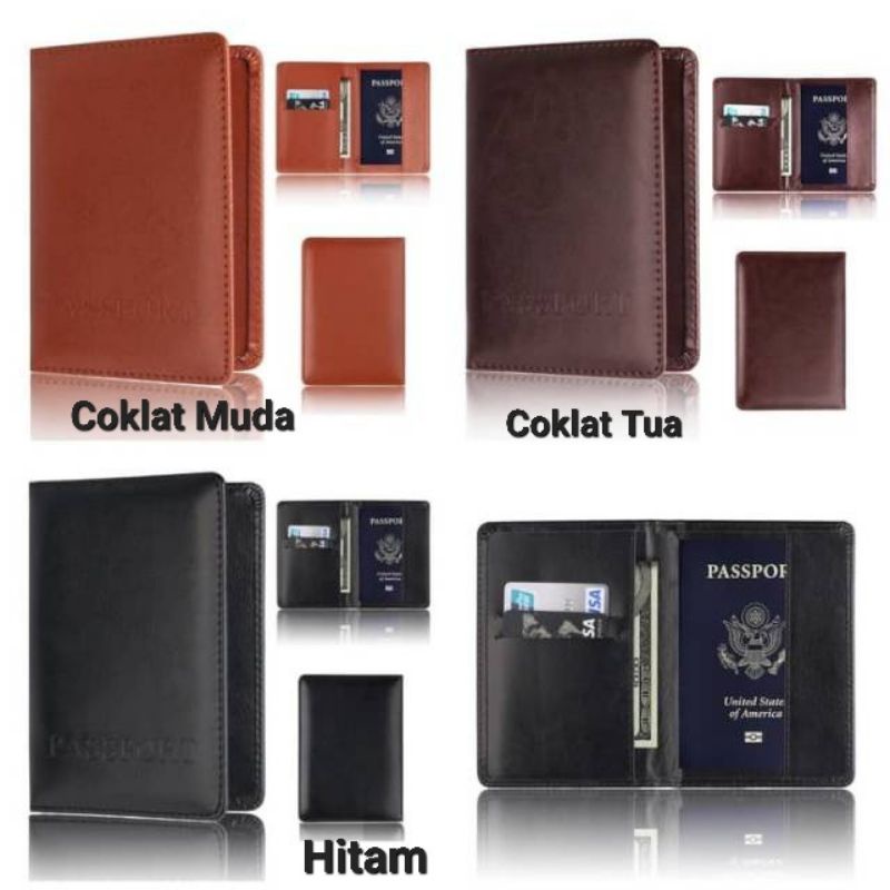 Tempat Pasport Kulit / Passport Cover / Dompet Pasport 01