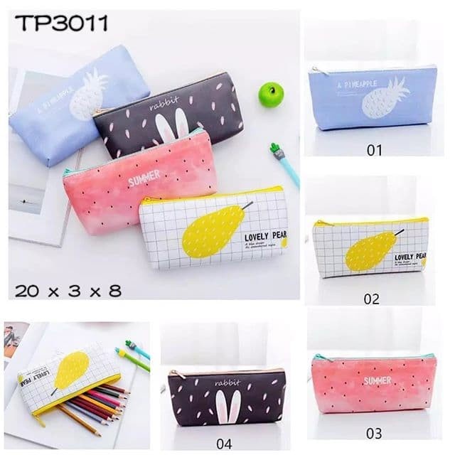 

Berkualitas Tp3011 Tempat Pensil Lucu Rabbit And Fruit Import Pencil Case Bergaransi