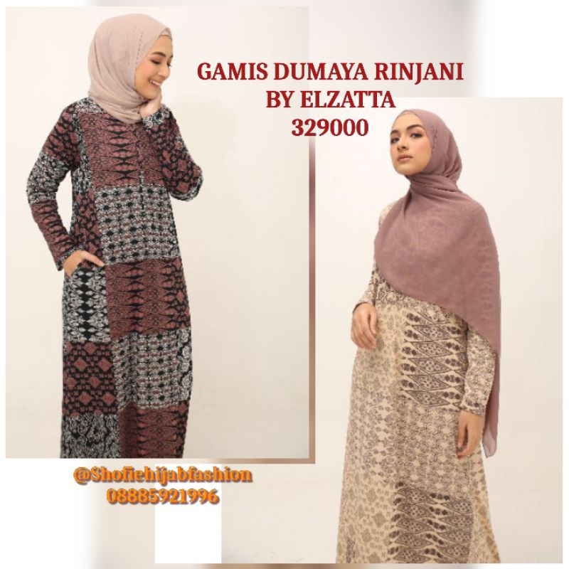 GAMIS DUMAYA RINJANI TERBARU BY ELZATTA KOLEKSI LEBARAN 2021