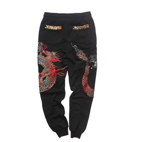 SK23 CELANA JOGGER IMPORT SUKAJAN PRIA JEPANG KOREA HARAJUKU BORDIR DRAGON NAGA ORIGINAL M-3XL JY13