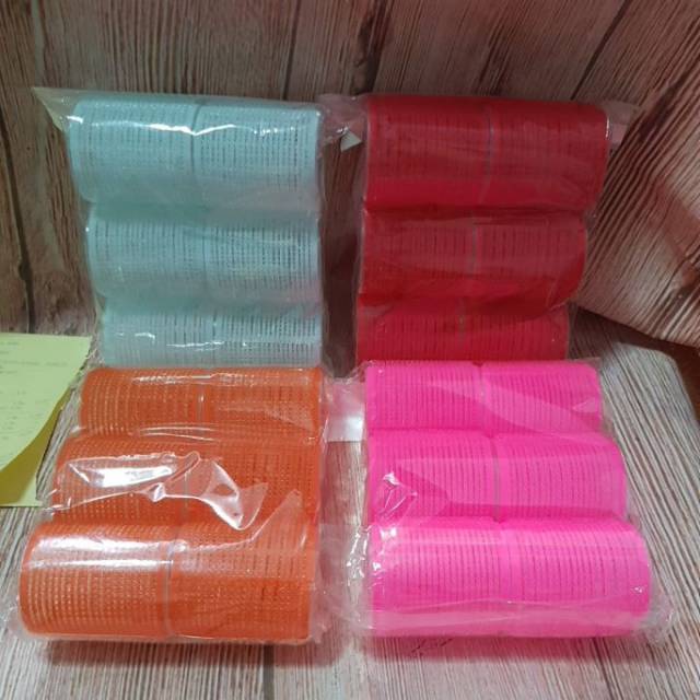 Roll rambut / hair rollers 4.5inch isi 6 bj