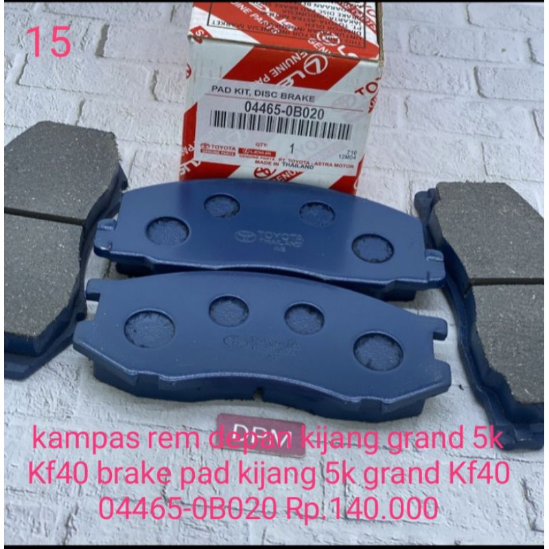 kampas rem depan brake pad kijang 5k grand kf40