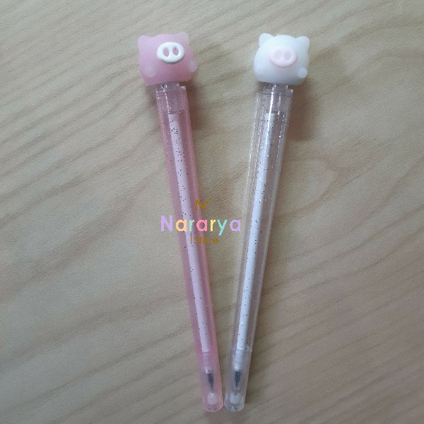 

2x Gel Pen Pig Putar / Gel Pen Karakter / Gel Pen Lucu / Pulpen Lucu / Alat Tulis Sekolah