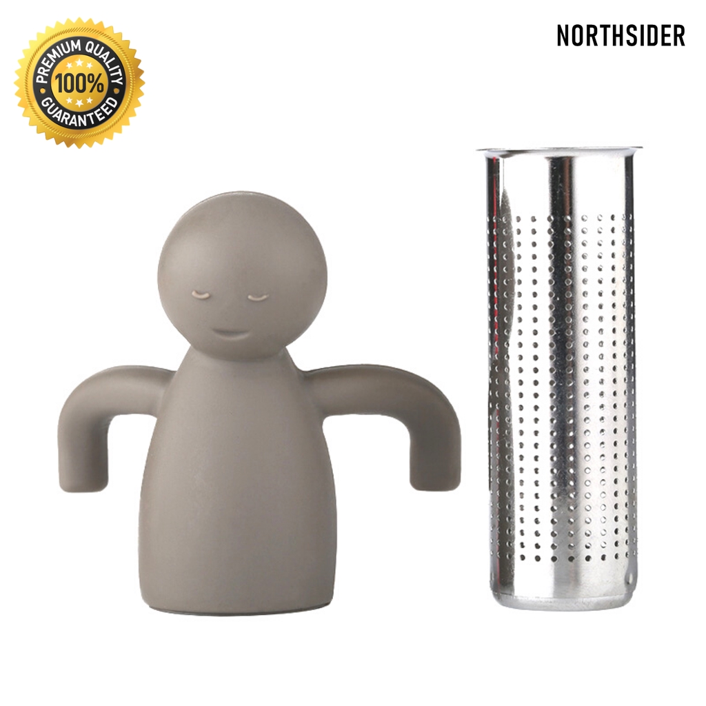 MR TEA INFUSER STANILESS STEEL | SARINGAN TEH SILICON GRIP STRAINER