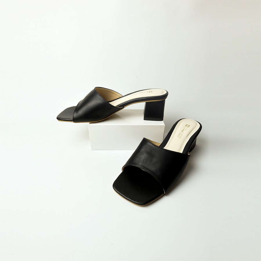 Zavatu-Ori Sepatu Sandal Heels Wanita Hak Tahu Hitam Ukuran 41-45 Terbaru