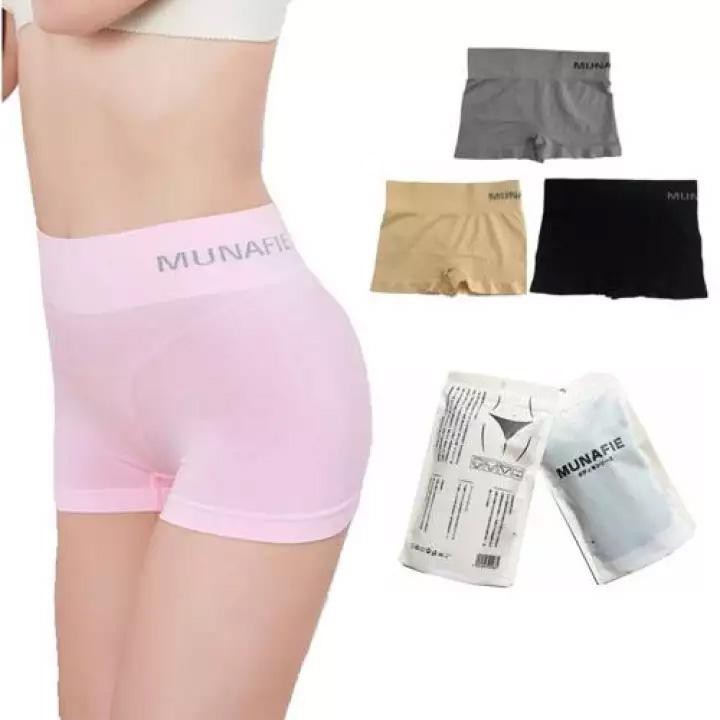 Munafie Celana Boxer Wanita / Celana Korset Pengecil Perut Munafie High Waist