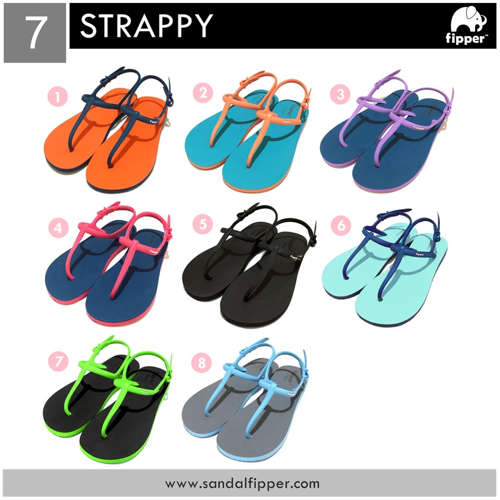  Fipper  Strappy  Sandal  Tali Wanita size 7 38 39 