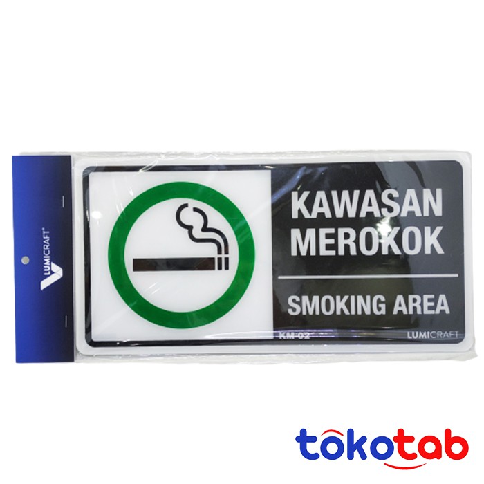 

MIKA SIGN BOARD PAPAN KAWASAN MEROKOK 32X16CM KM-02