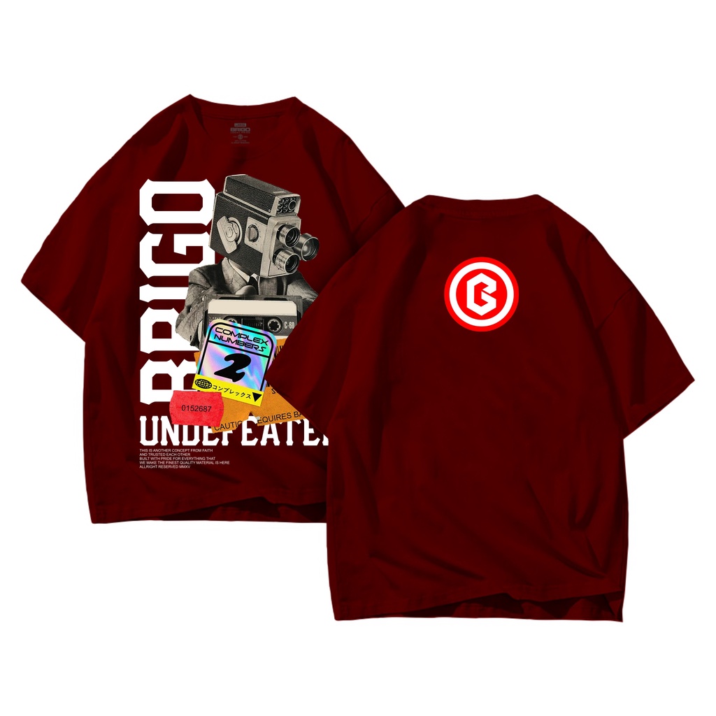 Kaos Oversize Print DTF UNDIFEATED FRONT II BRIGO Kaos Oversize II Kaos Jumbo Size Pria &amp; Wanita