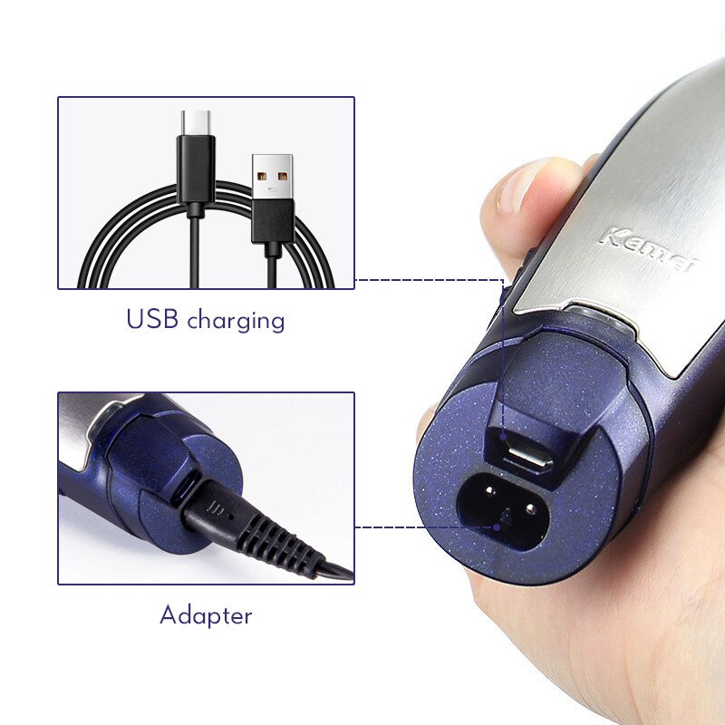 Kemei Detailer KM-5021 &amp; KM-9163 Alat Cukur Rambut Portable Luxury Hair Clipper Cordless