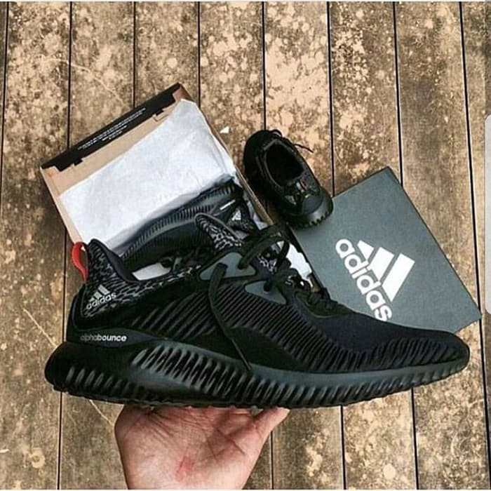 Adidas Alphabounce Full Black Premium Original