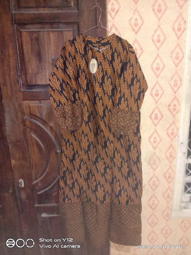 Gamis Sogan Rempel.ld 105 & Ld 120 P 140 Manggar,kubis,kaktus,padi,sekar,batik Pekalongan