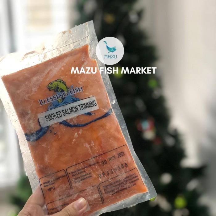 

Fisho | Smoked Salmon Trimming 500 Gram - Blessing Fish Ready stock