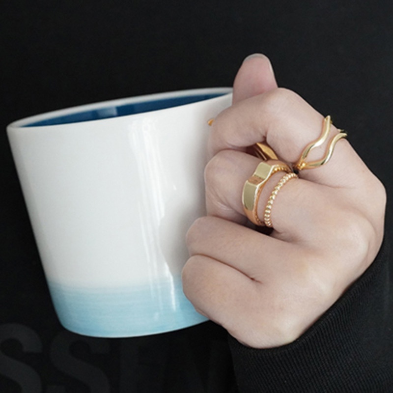 Three-piece Golden Ring Accessories Fashion Personality Luxury