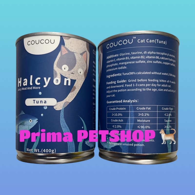 COUCOU CAT FOOD HALYCON KALENG 400gr makanan basah kitten adult anak dan kucing dewasa