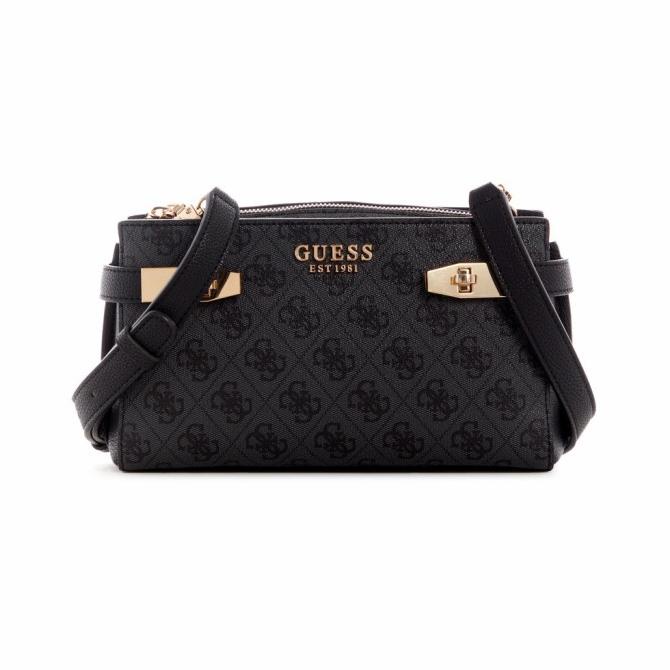 Tas Guess Original Wanita Zadie Logo Elite Crossbody Top Zip