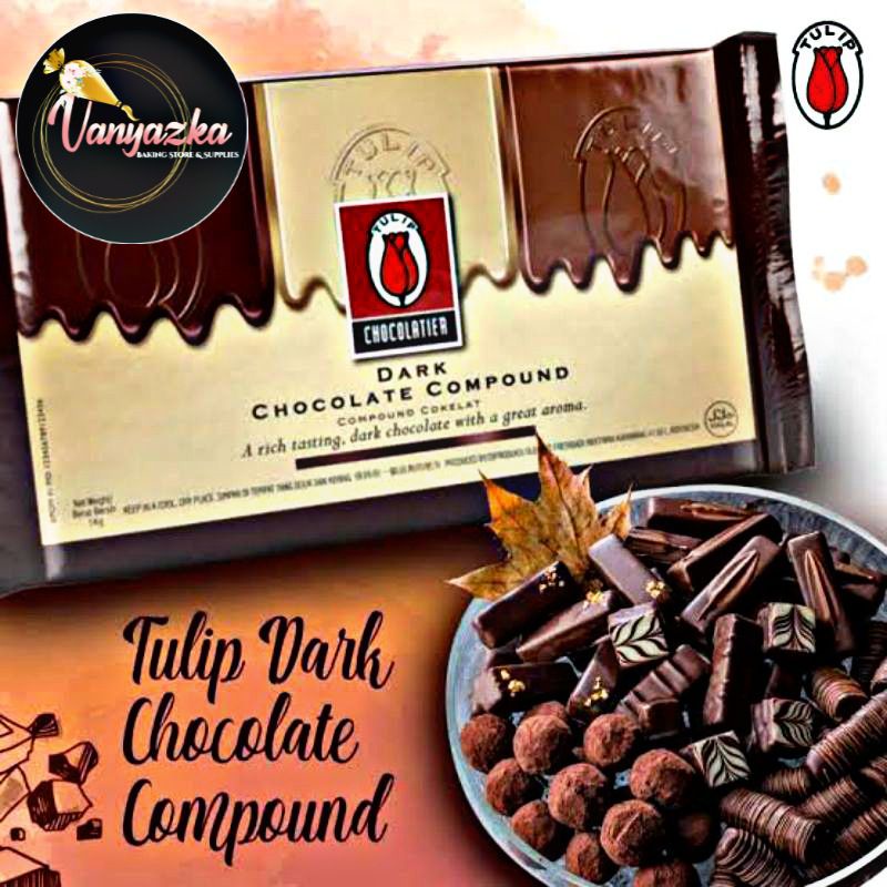 

Dark Compound Chocolate/Coklat Cokelat Tulip 1kg