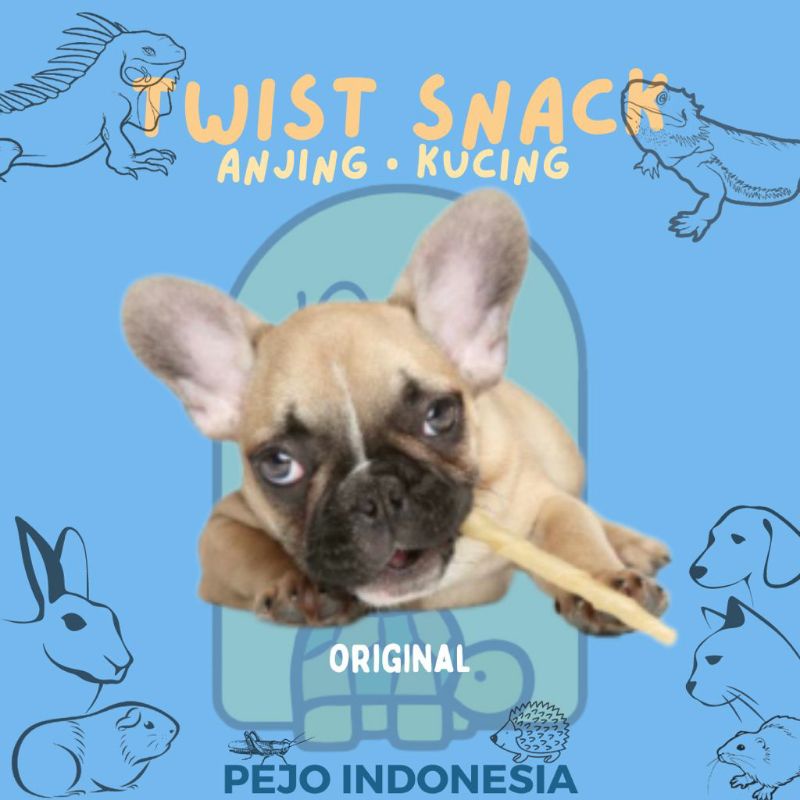 Twist Stick Snack Gigitan Anjing Kucing Cemilan Dog Cat