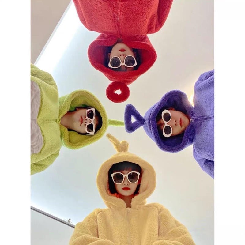 Piyama winter pajamas korean style teletubbies friendship import hangat baju tidur onesie oversized big size tingky wingky dipsy lala po