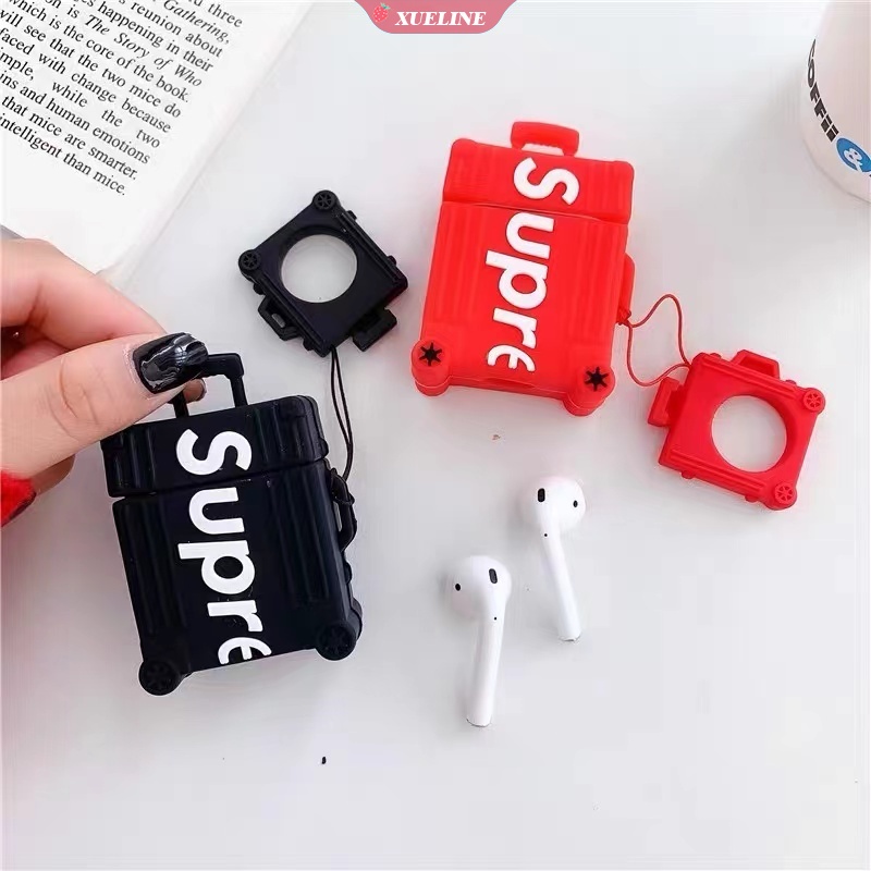 Casing soft Case Silikon Motif Kartun Supreme Untuk AirPods 1 / 2 / 3 Pro