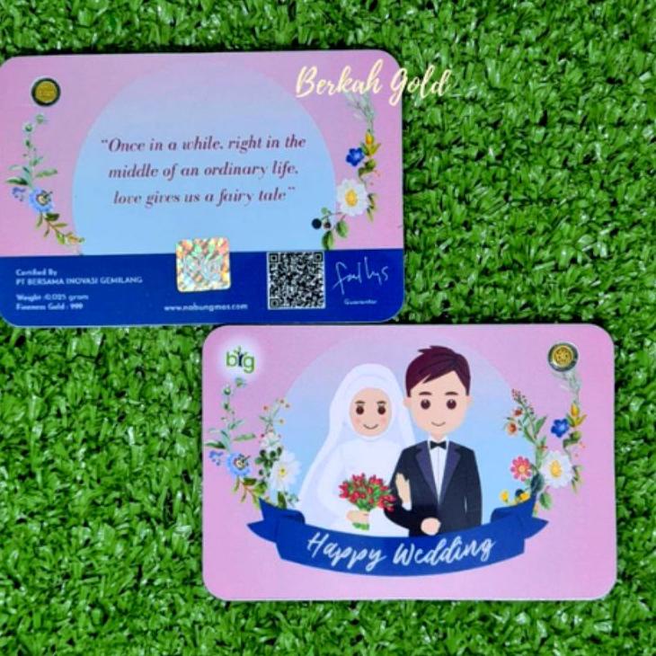 Best Promo ❤Emas Big Gold mini 0.025-0.1 Gram Gift series Wedding Moslem Landscape Exclusive Pack PVC