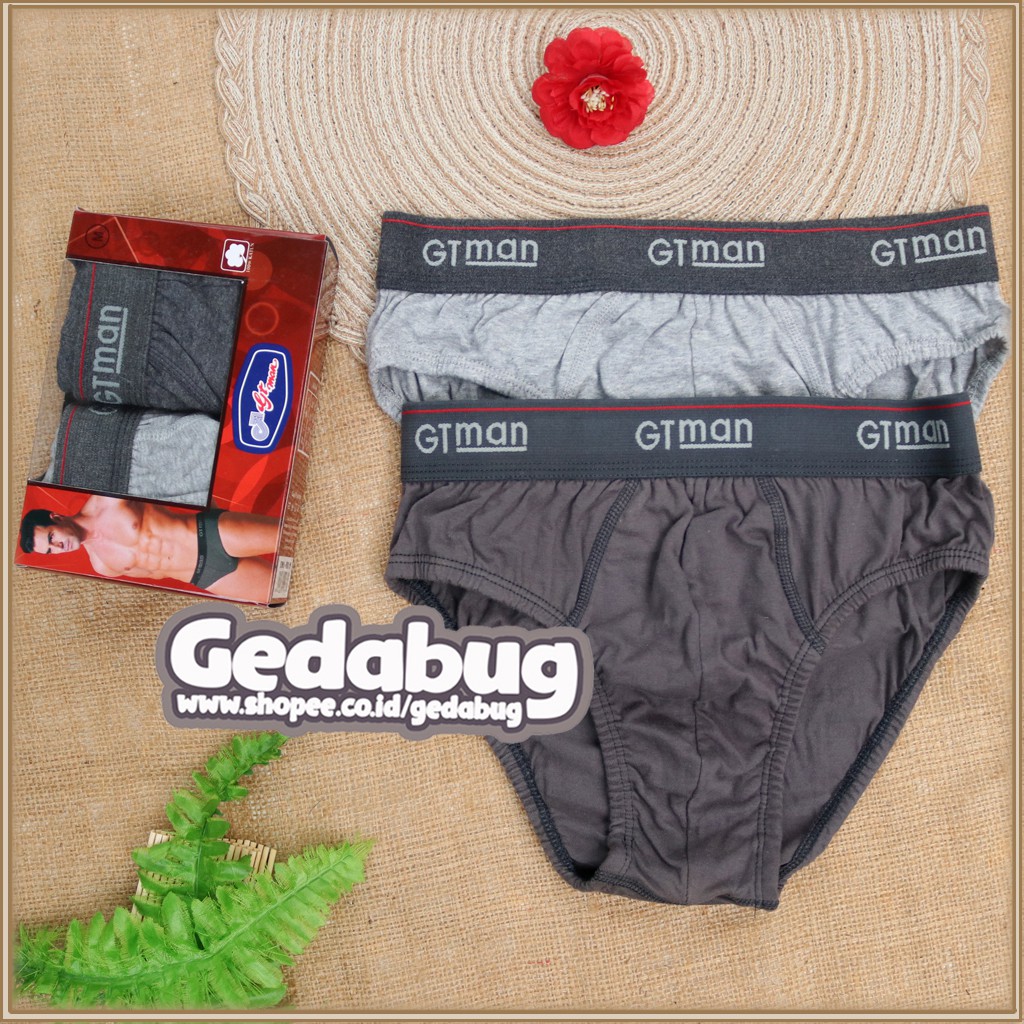 2 Pcs - CD Pria GT man GTM 01 / GTM-1 | Celana dalam pria Karet Boxer | Gedabug