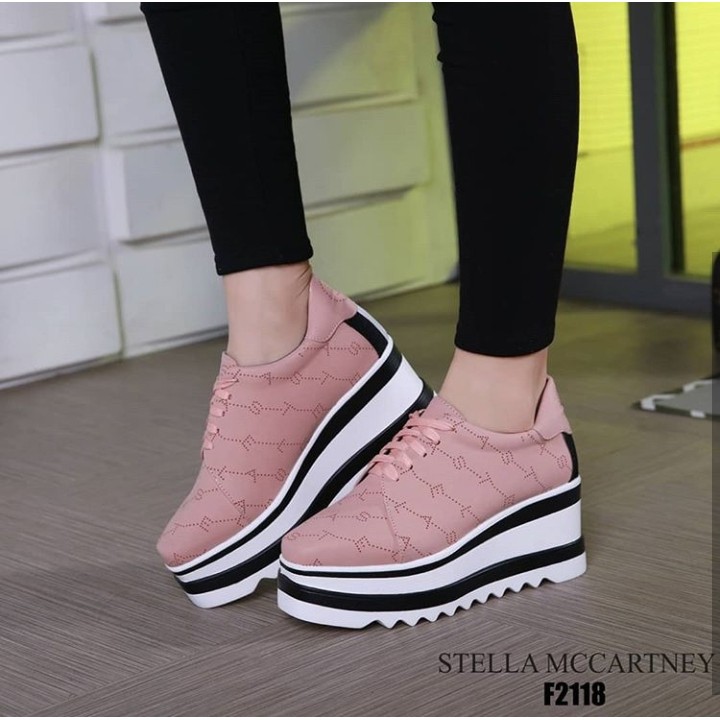 WEDGES SEPATU STELA PINK WANITA TRENDY