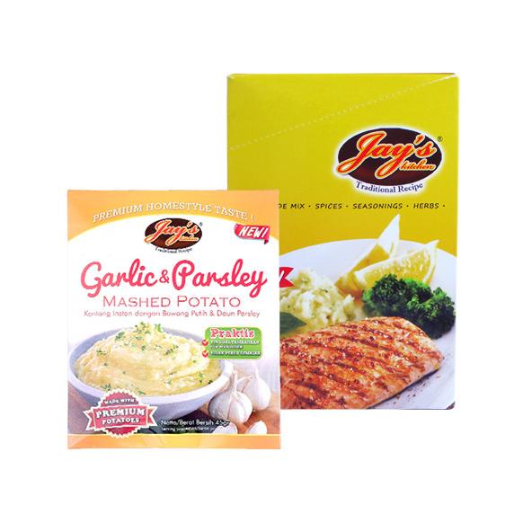 

cusss order] Jay's Mashed Potato Garlic & Parsley - Box Isi 10