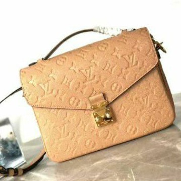 lv metis emboss beige leather