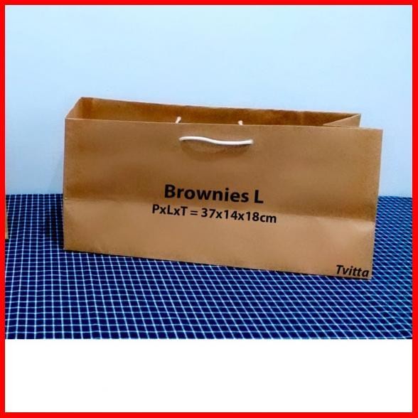 

(TERLARIS) Paperbag Polos Coklat Bolu Brownies L