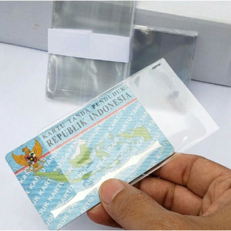 

Plastik OPP pembungkus dan pelindung idcard satuan ukuran 58 x 90 mm