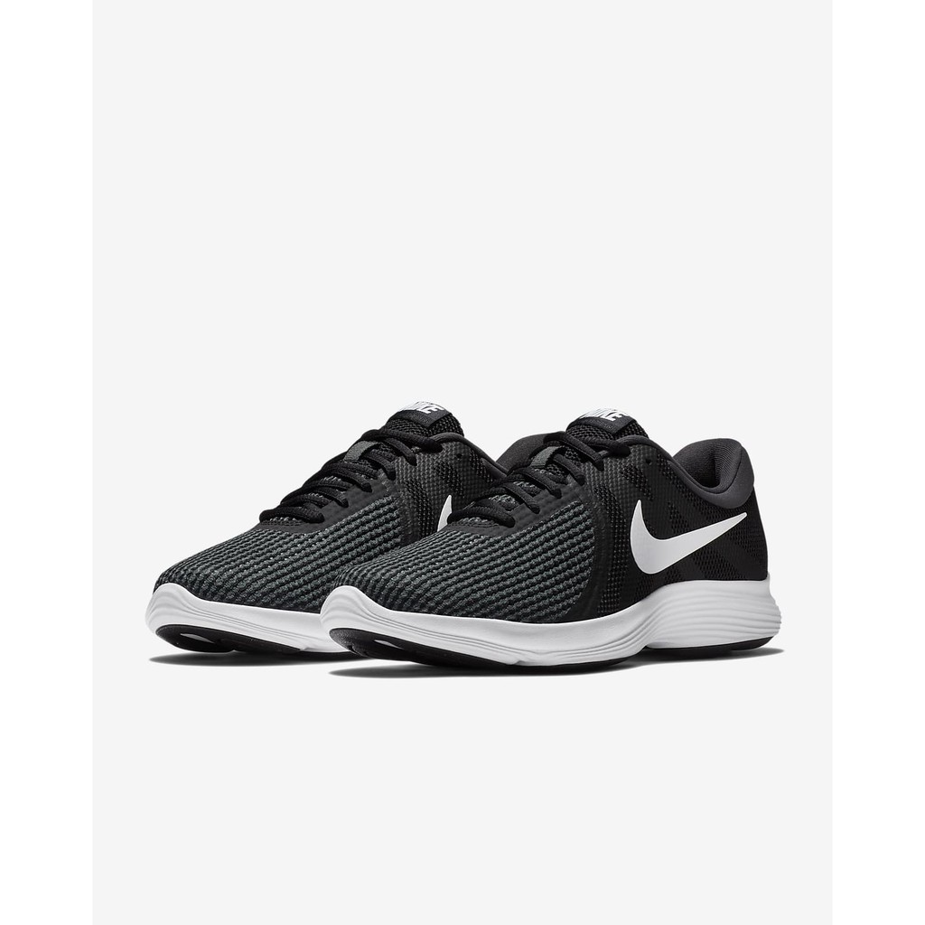 Nike Revolution 4 Running Shoes Sepatu Lari Black Anthracite White