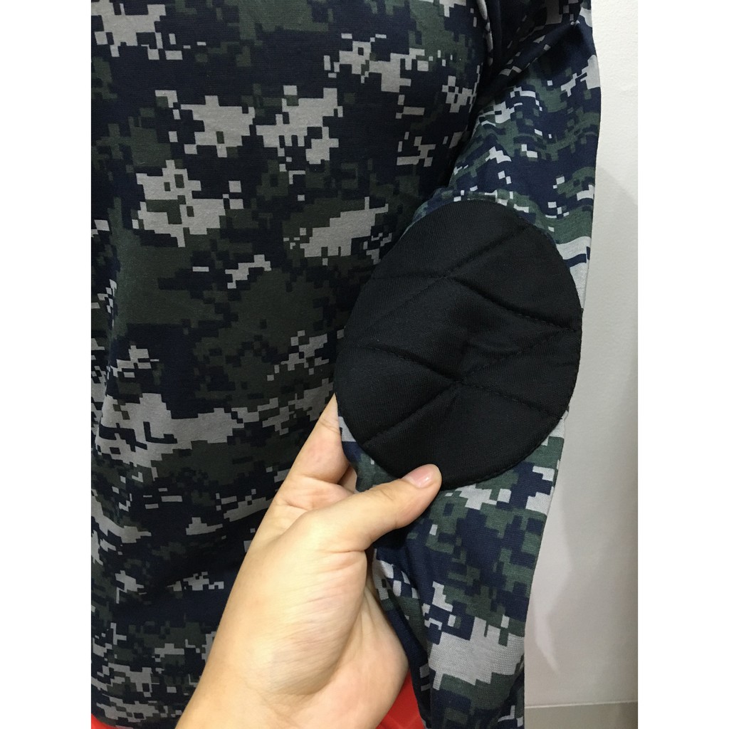 Kaos Tembak Loreng - Kaos Lengan Panjang Loreng - Kaos Panjang - Kaos Loreng Navy