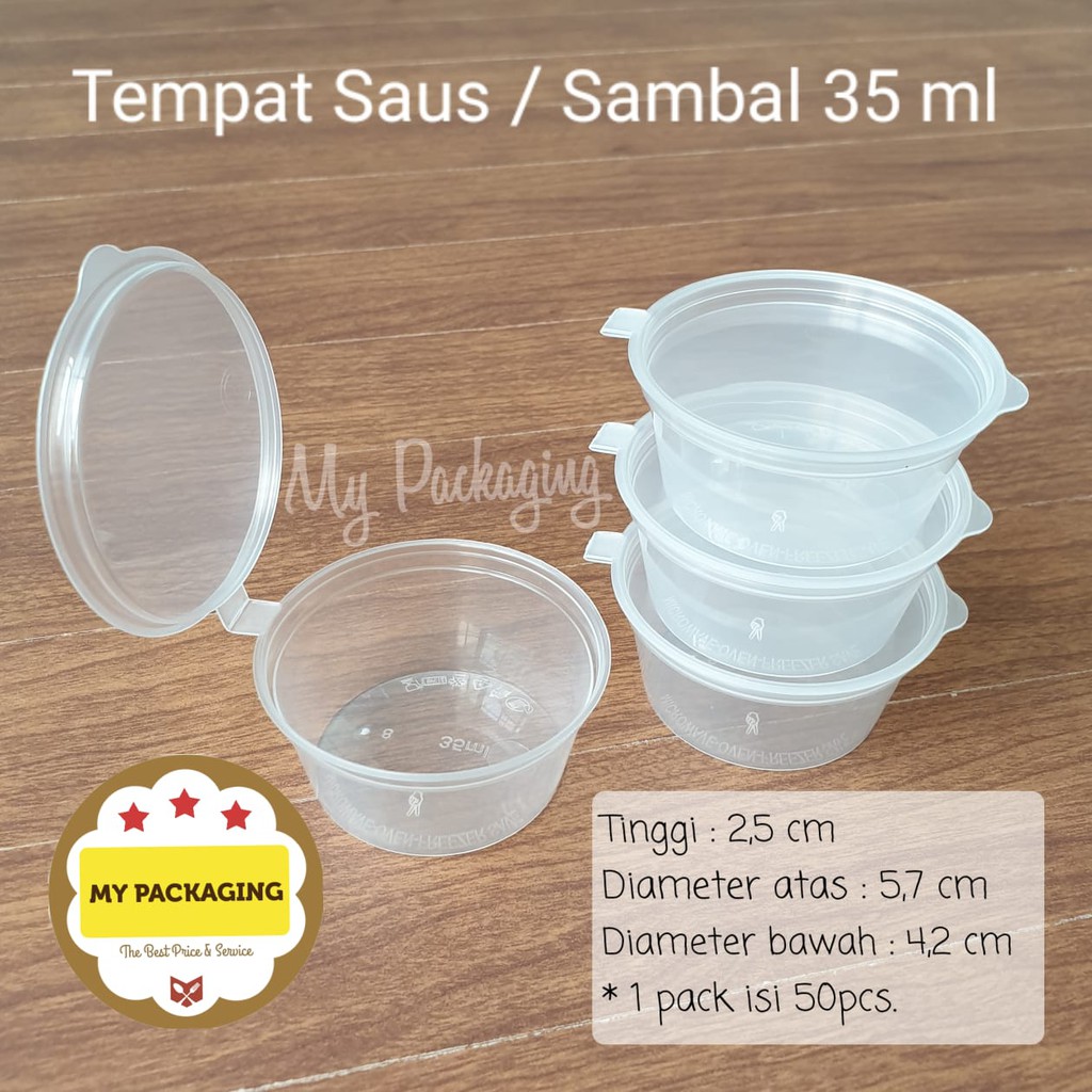 Tempat Saus SAUCE 35ml / Cup Sambal / Thinwall Sauce cup (50set)