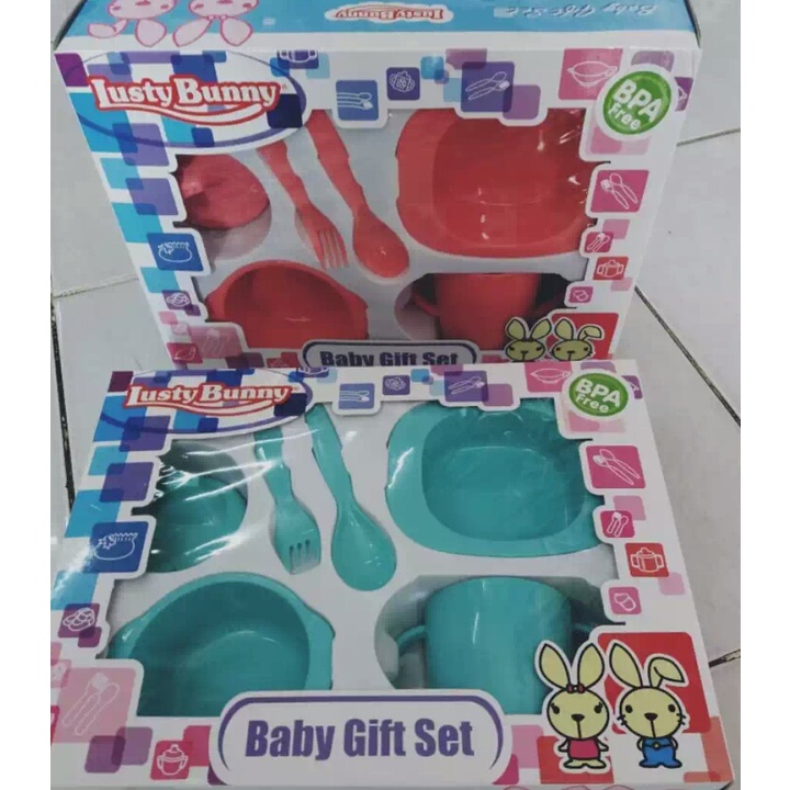 Tempat makan bayi set lusty bunny(pekingaman)