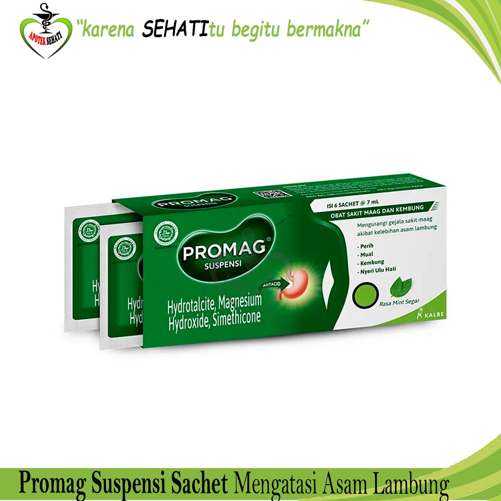 Promag Suspensi Sirup Obat Sakit Maag Kembung Asam Lambung