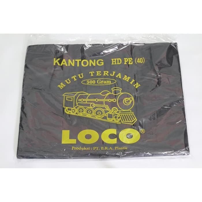 KANTONG PLASTIK LOCO TEBAL HITAM HDPE