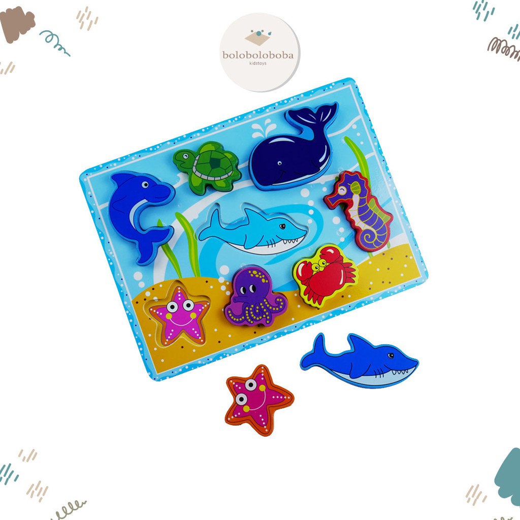 

mainan anak perempuan laki laki edukasi Puzzle Animal Campur