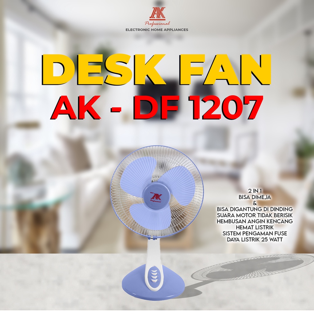 AK- Kipas Meja / Desk Fan AK 12&quot; 1207 2 in 1 MURAH BANGET / GARANSI RESMI