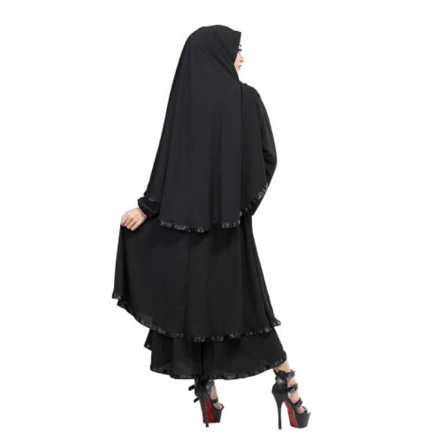 INFICLO GAMIS HITAM WANITA DEWASA MUSLIM ELEGAN MODEL TERBARU LONGDRESS MUSLIMAH BAHAN PREMIUM KUALITAS TERBAIK