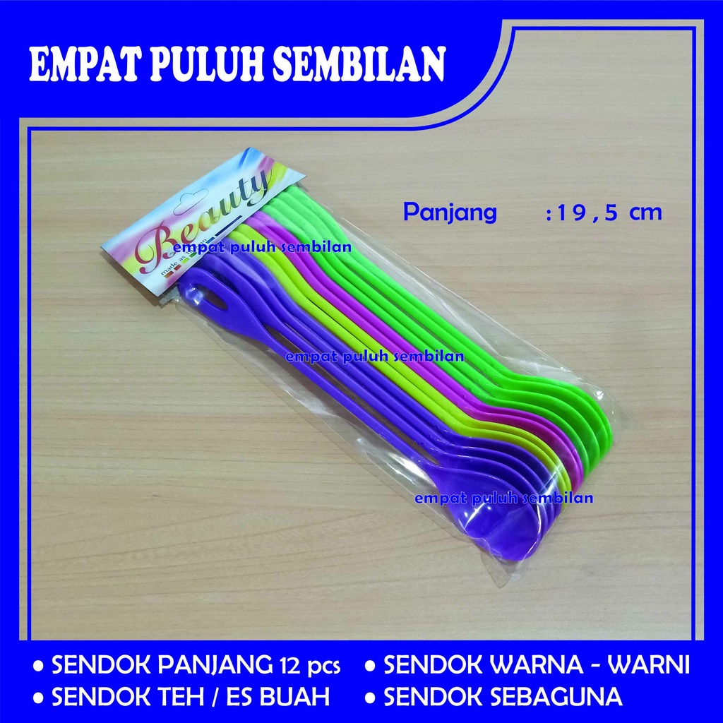 GROSIR sendok es panjang / sendok es buah / sendok jus teh sendok plastik minuman