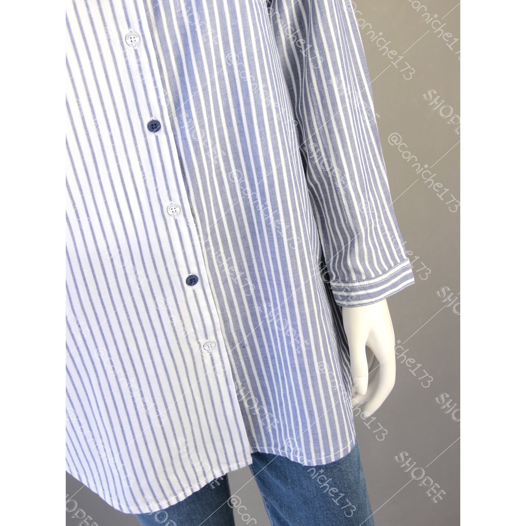 Corniche Delly Shirt Putih Biru - TI231400