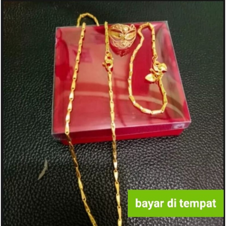 Set emas asli berat 10grm kadar 700 dapat surat dari toko