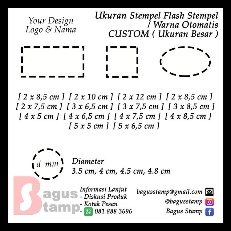 

Diskon Stempel Warna Otomatis Flash Custom Standar ( Ukuran Besar ) Barang Bagus