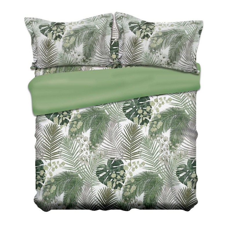 Sprei ELEGANCE Cashmeera Leaf Green / Sprei Elegance Motif Daun Hijau